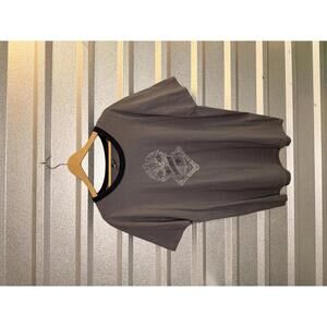 Y2k Nautica Men's Gray Graphic T-Shirt Large